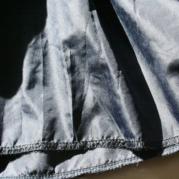 Unique Navy Blue A Line Skater Skirt With Golden Celestial Embroidery Size S - Picture 10 of 10